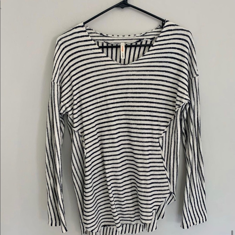 Navy and white stripe sweater